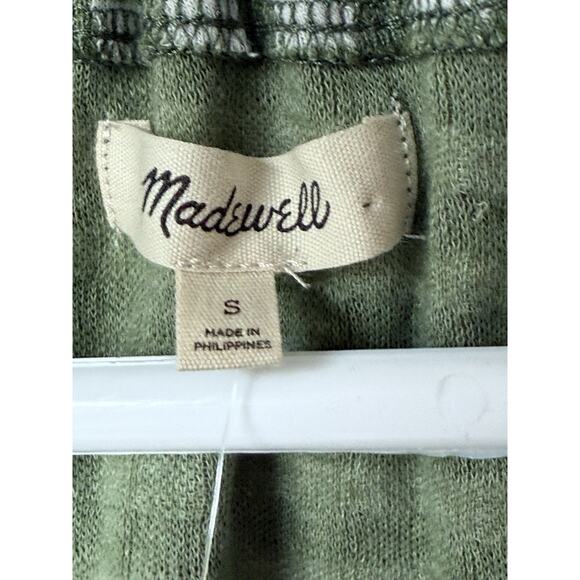 NWT Madewell Jacquard Puff-Sleeve Mini Dress Size S in Gingham Check Faded Palm - Picture 3 of 10